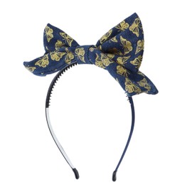 Motique Accessories 5.5 Inch Pop Up Butterfly Bow Headband for Women and Girls-Denim