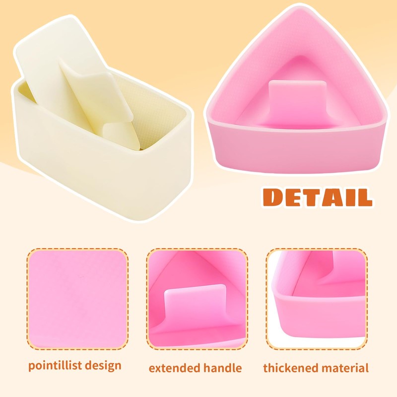 Auiremrti Pack of 2 onigiri moulds, beige rectangular onigiri maker,