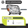 ROADEAL Headlights W/Bulbs for 2005 2006 2007 2008 2009 2010