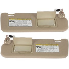 ROADFAR Beige Left & Right Sides Car Sun Visor Assembly with Sunroof Fits for Hyundai Sonata 2005-2008