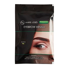 Henna Eyebrow Dye Black - 50 applications - Organic Henna for Brow Coloring - Professional Henna Brow Tint - 5 sachets (0.18 oz/ 5g)