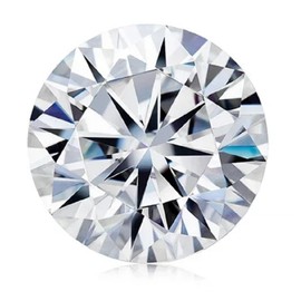 GRA Certified 1 CT 6.5 MM F Color Round Brilliant Cut Moissanite