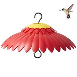 Beserie Bird Feeder Rain Cover Red Dome Baffle for Hummingbird Weather Guard Protective Feeders from Rain and Sun Built-in Moat 11inch Dceor Backyard