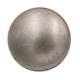 Silver matt slightly curved metal buttons with eyelet (10 pieces) (27 mm)