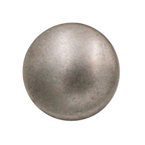 Silver matt slightly curved metal buttons with eyelet (10 pieces)