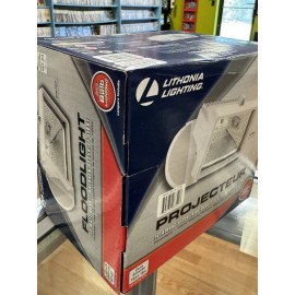 Lithonia Lighting Security Flood Light White Finish 138H7U NEW
