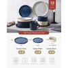 Famiware Star Dinnerware Set, Plates and Bowls Sets for 4