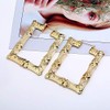 2 Pairs Large Bamboo Hoop Earrings Set Gold Plated Exaggerated