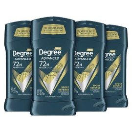 Degree Degree Advanced Protection Antiperspirant Deodorant Sport Defense 4 count 72-Hour Sweat and Odor Protection Antiperspirant For Men With MotionSense Technology 2.7 oz
