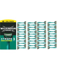 Wilkinson Sword Xtreme 3 Sensitive Disposable Razor for Men 48 pack