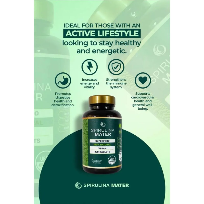 Suplemento Spirulina Mater Espirulina De 270 Un