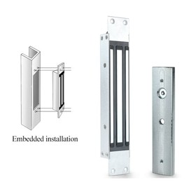 AOAMZ 180 kg/350 lbs Electric Magnetic Lock DC12 V Integrated Installation Electromagnetic Lock Waterproof NC Fail Safe for Access Control System Wood/Metal/Glass Door