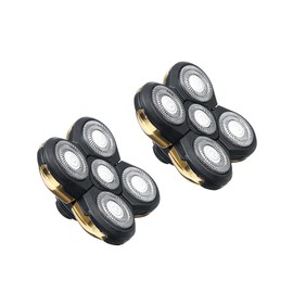 5 cabezales de afeitadora, 2 cabezales de cuchilla de afeitar de repuesto para maquinilla de afeitar eléctrica, herramienta calva, cabeza y cara