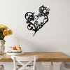 LIYOUYA Flower Love Heart Metal Wall Decor - Emotional Art