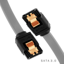 BIGtec 0.2 m SATA Cable S-ATA III Data Cable Connection Cable HDD SSD 6 GBit/s Connector L-Type/L-Type 20 cm Gold-Plated Straight/Straight Serial ATA Locking SATA-3