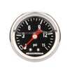 MEASUREMAN 1.5" Black Dial, 304 Stainless Steel case, Liquid Filled
