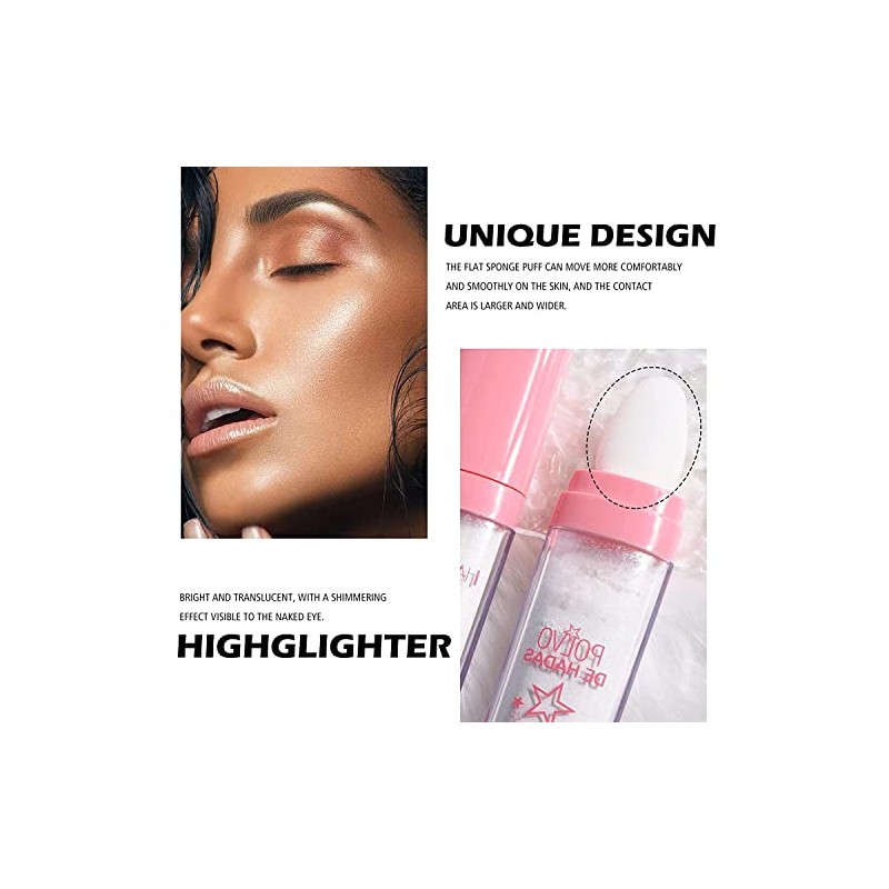 Highlight Patting Powder, Shimmer Face and Body Highlighter Powder Stick,