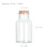 Magic Season Decorative Glass Bottles with Cork Stoppers (5 fl
