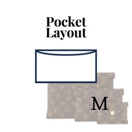 SAMORGA (1-88/ LV-Kirigami-M Bag Organizer for LV “Pochette Kirigami” size Bag Organizer Insert Innerbag (1.2mm Red)