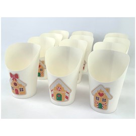 Stesha Party Gingerbread House Charcuterie Cups, Set of 12, 12 oz, Assorted Designs