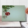 Ambesonne Christmas Cutting Board, Abstract Celebration Balls Coniferous Tree Branches