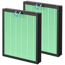 Vital 200S-P Toxin Absorber Replacement Filter for LEVOIT Vital 200S Vital 200S-P Air Purifier, 3-in-1 Filter & High-Efficiency Activated Carbon Filter, Vital 200S-RF-TX(LRF-V201-GUS), 2 Pack, Green