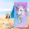OFKAFEZV Unicorn Beach Towels, Anime Beach Towels, Rainbow Towels, Children's