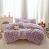 Roscloud Rabbit Plush Kids Girls Purple Comforter Sets Queen -