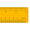 Liquidraw Ruler 30cm 12" Broad Transparent Orange Inches & Cm