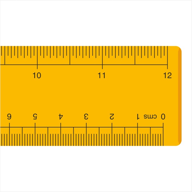 Liquidraw Ruler 30cm 12" Broad Transparent Orange Inches & Cm