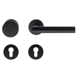 ck-türbeschläge New Orleans Door Handle Set Matt Black for Room Doors DIN Standard (Change Right)