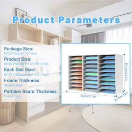 YIYIONCE 36 Slot Office Literature/File Organizer PVC Classroom Mailbox, Paper Organizer Storage, 2023 New Durable, Removable Mail Organizer for Offices, Home or School Use | US STOCK