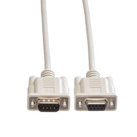 Roline Serial Connection Cable [1x D-SUB Plug 9-Pin - 1x D-SUB Female 9-Pin Plug] 10.00 m Grey