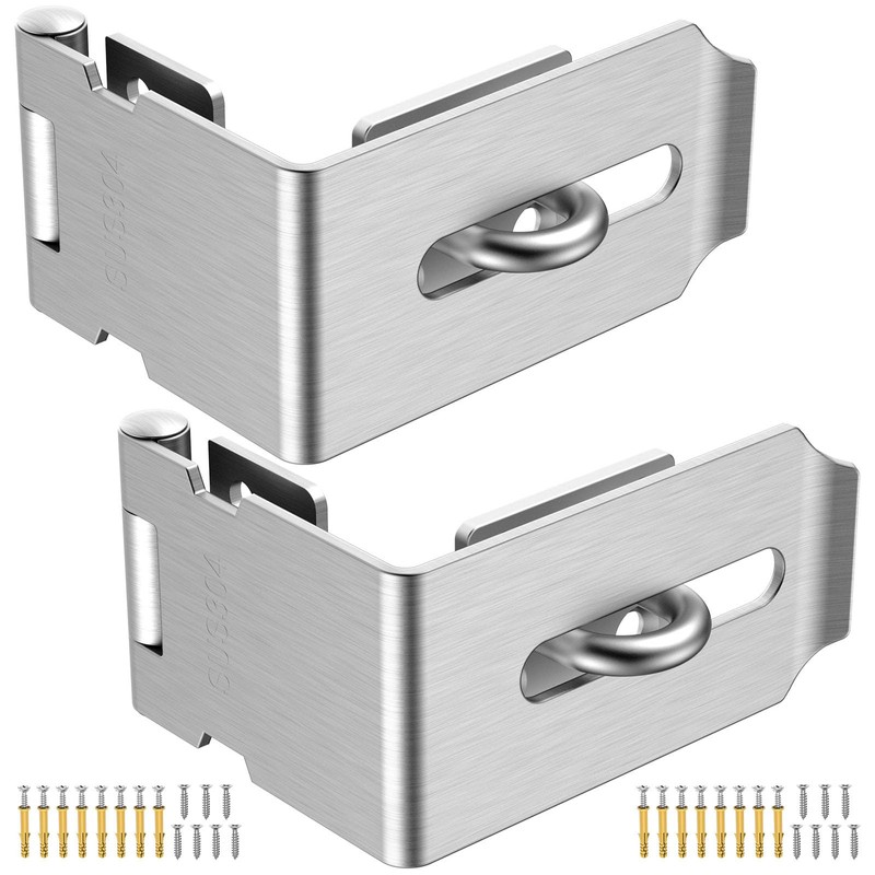 YogePote 90 Degree Hasp Latch, Heavy Duty 304 Stainless Steel