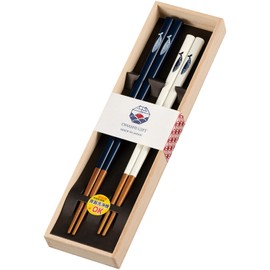 Sunlife S-03755 Chopsticks for Husband and Wife Chopsticks, Dishwasher Safe, 2 Pairs Set, 9.1 / 8.3 inches (23 cm) / 8.3 inches (21 cm), Whale, Father's Day, Mother's Day, Respect for the Aged Day,