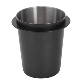 Dosing Cup, 58 mm Stainless Steel Coffee Dosing Tool with Long Life for Coffee Preparation (58 mm Black)