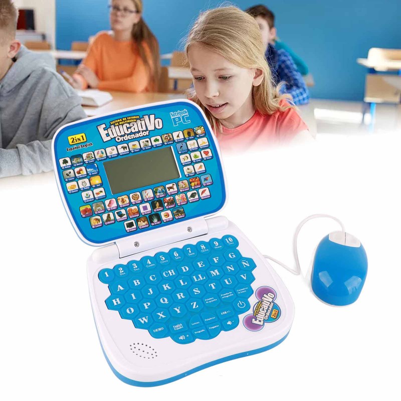 Kids Learning Machine English Spanish Music Function Interactive Educational Laptop
