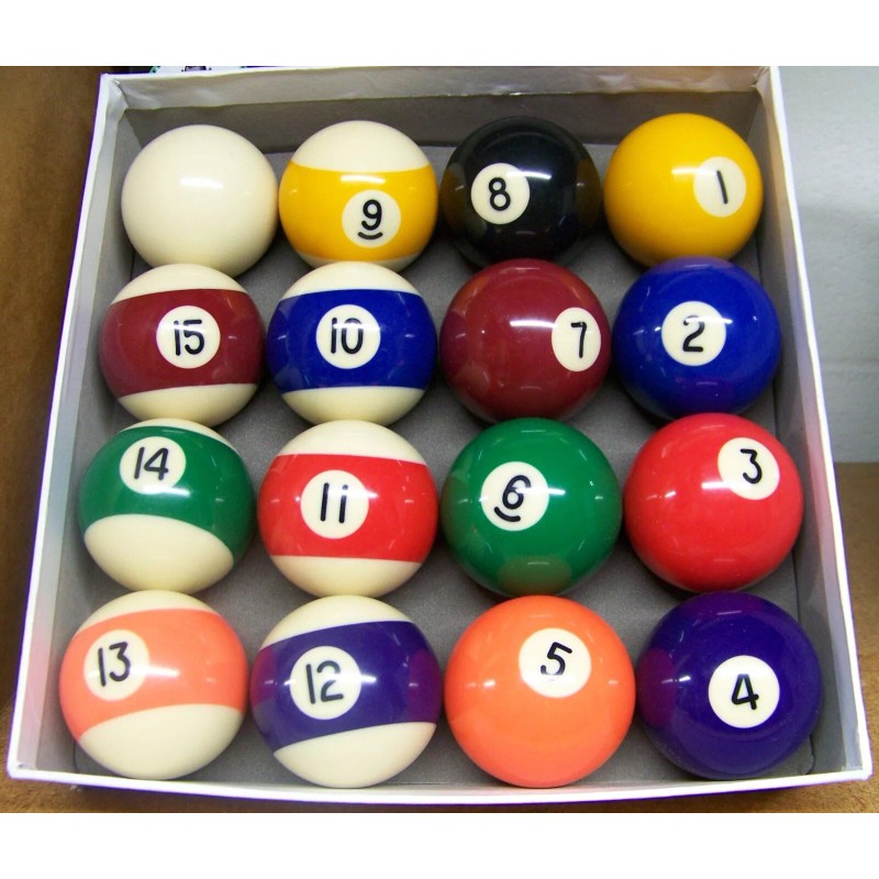 Fat Cat Billiard Balls Set 2-1/4" Regulation Size Pool Table