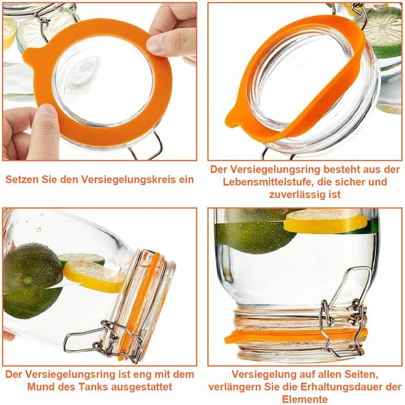 Rubber Rings for Jars, Pack of 20 Sealing Rings for