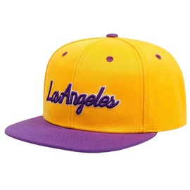 Sproutsy Los Angeles Men's Cap, Baseball, Flat Visor, Street Casual, Baseball, yellow