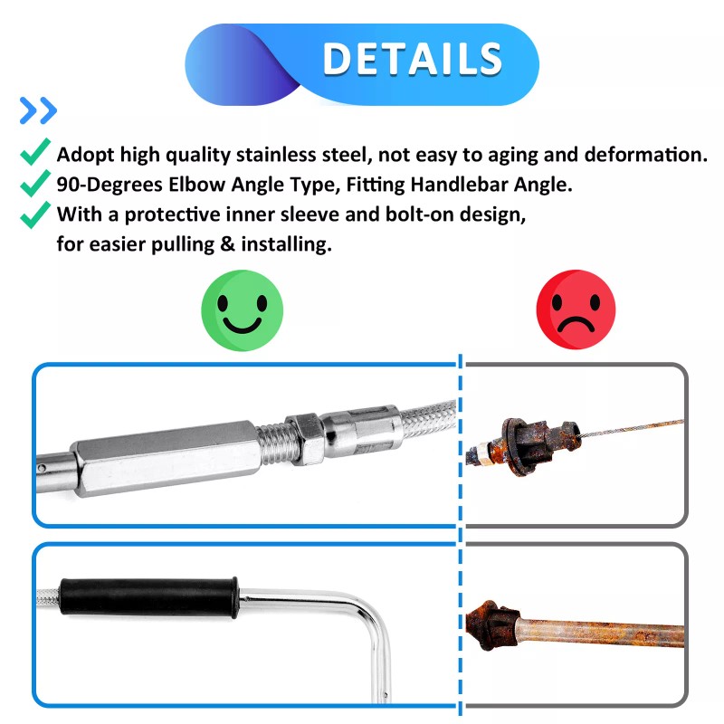 RI 42" Extended Throttle Idle & Cable Kit For 14"-16"