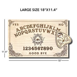 CM Originals Large Spirit Board - Handmade Talking Board with Wooden Planchette - Premium Quality All Seeing Eye Board