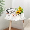 Yesland 6 Pack Plastic Storage Basket, White Organizing Bins Basket