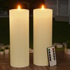 12" x 4" Large Outdoor Candles with Timer Waterproof Flickering