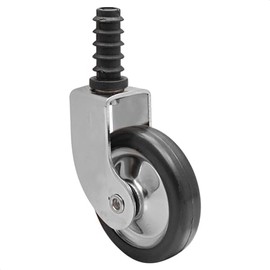 WAGNER Design 01908201 Tea Trolley Roll Diameter 50 mm Height 60 mm Black / Chrome Pin + Sleeve Diameter 11 mm Load Capacity 25 kg