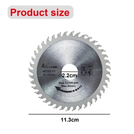 Yuiturt 115mm Wood Cutting Blade, 40T Circular Saw Blades, Wood Cutting Discs for Angle Grinder, High-Performance Carbide Saw Blades, 3 Pack, Ideal for Woodworking and Plastic Cutting