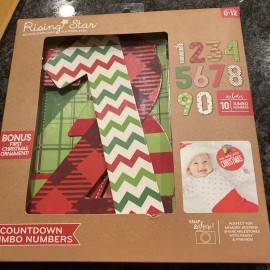 Rising Star NEW Rising Star Baby Month Countdown Jumbo Numbers Kit with First XMas Ornament