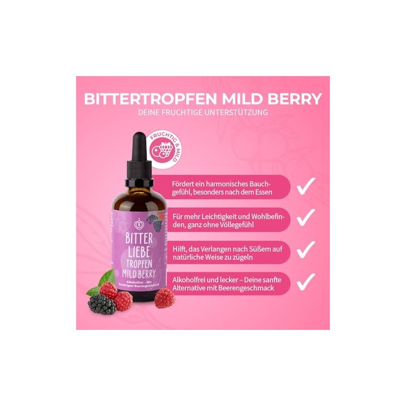 BitterLiebe - Bitter Drops Mild Berry - Alcohol-free Bitter Drops