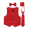 iGirlDress - Conjunto de chaleco de satén formal de 4