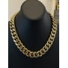 Harlembling 18mm Kilo Chain Solid 14k Yellow Gold Plated SS